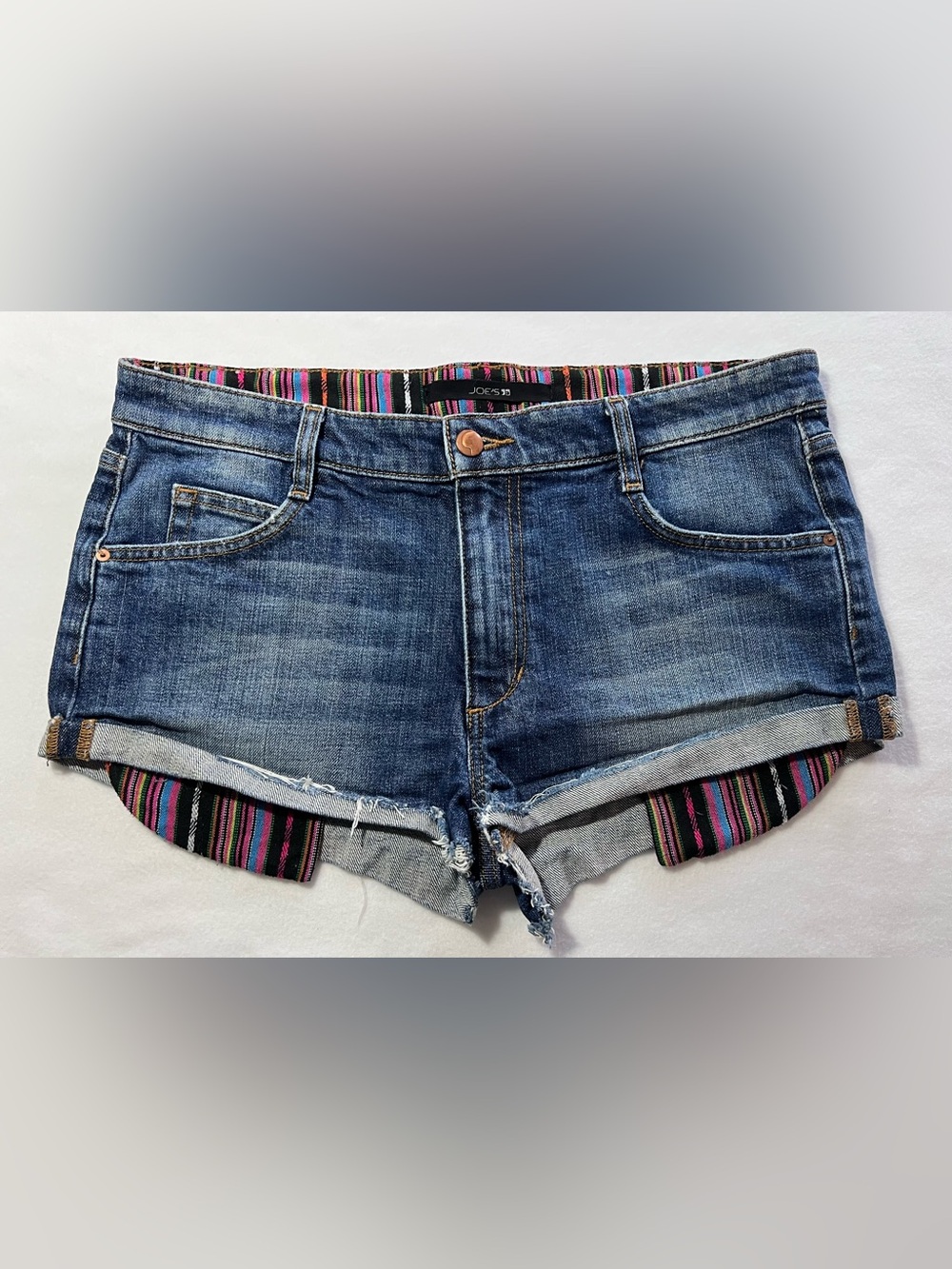 Joe’s Jeans Georgie wash boho cuffed peekaboo pockets size 31